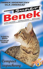 Żwirek dla kota Benek Super Compact zapachowy 5/10/25L