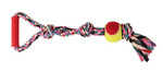Zabawka dla psa - gruby sznur bawełniany z piłką tenisową i uchwytem 50 cm
