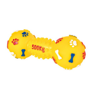 Zabawka dla psa - hantel winylowy, piszczący, 3 rozmiary - 15 lub 19 lub 25 cm