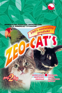 Żwirek dla kotów, gadów i gryzoni - ZEO-CAT's 2kg / 5 kg