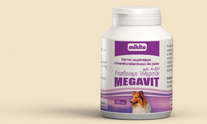 Preparat wit-mineral dla psów Fosforan Wapnia Megavit A + D3  w tabletkach
