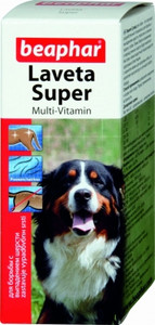 Preparat witaminowy na sierść dla psów Laveta Super Dog zapobiegająca nadmiernemu wypadaniu sierści u psa 50 ml