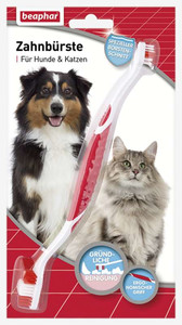 Dwugłowicowa szczoteczka do zębów dla kotów i psów