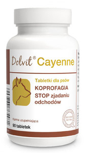 Tabletki zniechęcające psy do zjadania odchodów Dolvit Cayenne, 90 tab