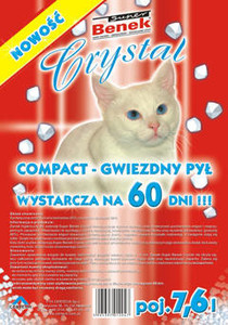 Żwirek dla kotów silikonowy - Benek Cristal Gwiezdny Pył, 7,6L
