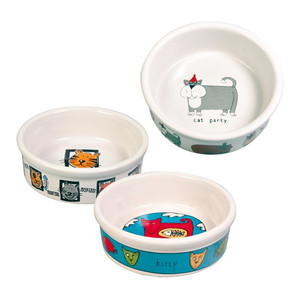 Miski ceramiczne dla kotów z ciekawymi motywami, 200ml